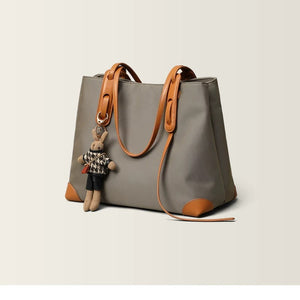 VINEY Two-Tone Canvas Tote Bag, detail