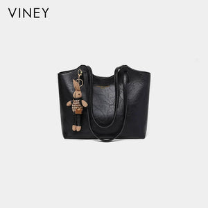VINEY Weekend Genuine Leather Large Capacity Tote Bag