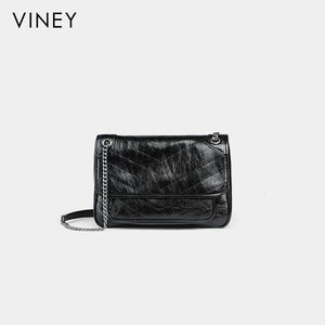 VINEY Genuine Leather Large Capacity Lightweight Hobo Bag