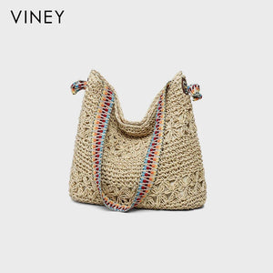 VINEY Weekend Woven Straw Beach Large Capacity Tote Bag