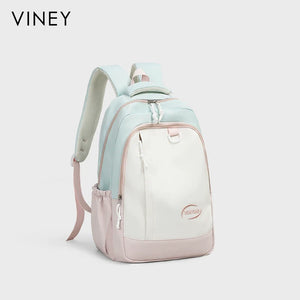 VINEY Large Capacity Lightweight Colorblock Backpack