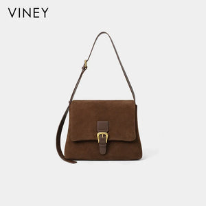 VINEY Urban Genuine Leather Convertible Hobo Bag