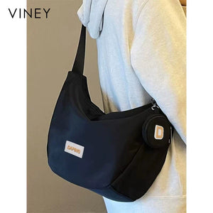 VINEY Urban Canvas Large Capacity Convertible Hobo Bag