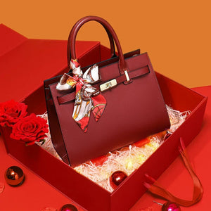 VINEY Everyday Genuine Leather Top-Handle Bag