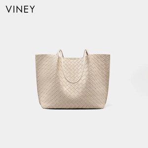VINEY City Genuine Leather Large Capacity Tote Bag