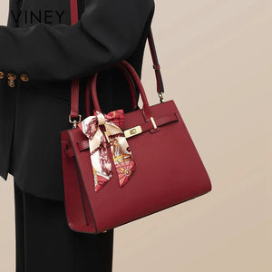 VINEY Everyday Genuine Leather Top-Handle Bag