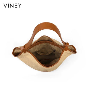 VINEY Everyday Woven Straw Beach Large Capacity Basket Tote Bag