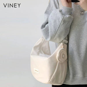 VINEY Everyday Canvas Large Capacity Convertible Hobo Bag