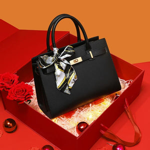 VINEY Everyday Genuine Leather Top-Handle Bag