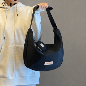VINEY Urban Canvas Large Capacity Convertible Hobo Bag lifestyle view