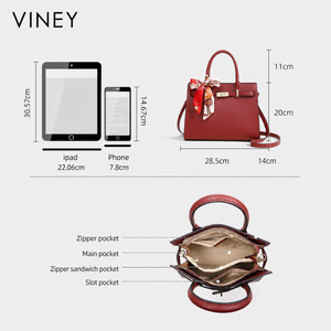 VINEY Everyday Genuine Leather Top-Handle Bag — English product image 5