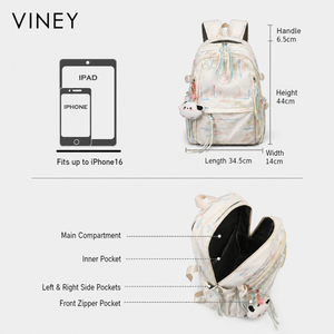 VINEY Classic Large Capacity Lightweight Backpack — English product image 10