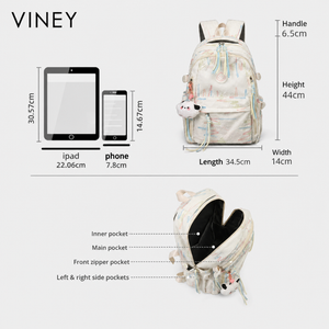 VINEY Classic Large Capacity Lightweight Backpack — English product image 5
