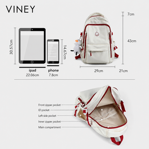 VINEY Classic Large Capacity Backpack — English product image 10