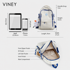 VINEY Classic Large Capacity Backpack — English product image 5