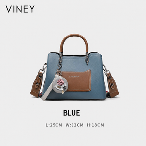 VINEY Genuine Leather Convertible Bucket Bag — English product image 7