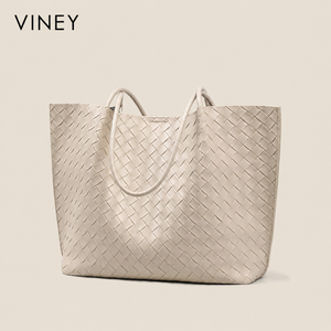 VINEY City Genuine Leather Large Capacity Tote Bag — English product image 6