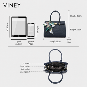 VINEY Commuter Genuine Leather Top-Handle Bag — English product image 5