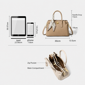 VINEY Urban Genuine Leather Large Capacity Lightweight Top-Handle Bag product image 5