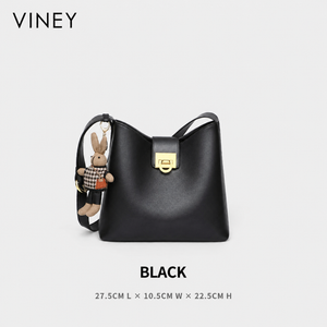 VINEY Everyday Genuine Leather Large Capacity Convertible Bucket Bag — English product image 8