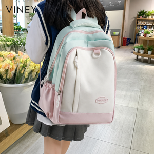 VINEY Large Capacity Lightweight Colorblock Backpack product image 1