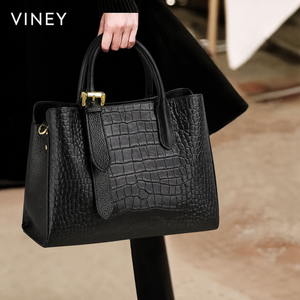 VINEY Weekend Genuine Leather Large Capacity Convertible Top-Handle Bag product image 1