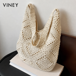 VINEY Urban Woven Straw Beach Large Capacity Tote Bag product image 1