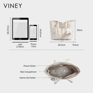 VINEY Urban Large Capacity Convertible Tote Bag product image 9