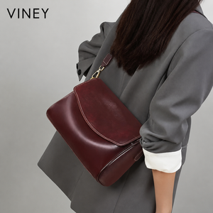 VINEY Genuine Leather Lightweight Vintage Pillow Hobo Bag product image 1