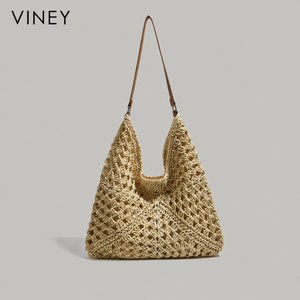 VINEY Woven Beach Large Capacity Basket Bucket Bag product image 6