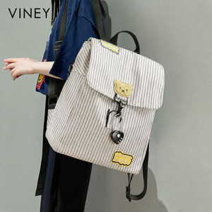 VINEY Canvas Large Capacity Laptop Playful Backpack — English product image 1