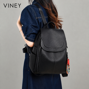 VINEY Urban Genuine Leather Large Capacity Lightweight Backpack product image 1