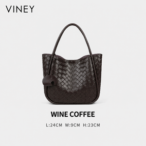 VINEY Urban Genuine Leather Large Capacity Basket Convertible Bucket Bag product image 6
