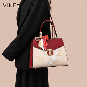 VINEY Classic Genuine Leather Top-Handle Bag — English product image 2