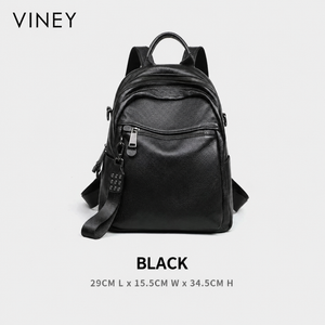 VINEY Everyday Genuine Leather Large Capacity Backpack — English product image 6