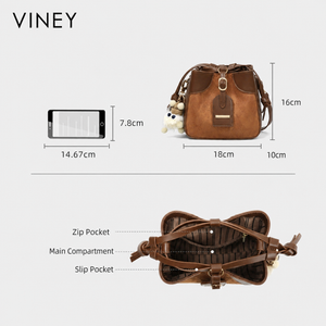 VINEY Large Capacity Convertible Bucket Bag product image 5