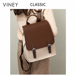 VINEY Genuine Leather Lightweight Laptop Backpack product image 2
