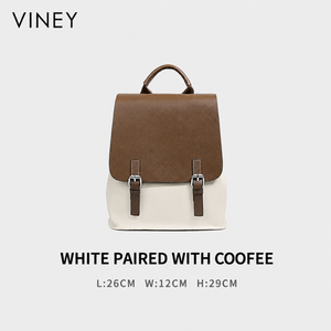 VINEY Genuine Leather Lightweight Laptop Backpack product image 6