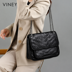 VINEY Genuine Leather Large Capacity Hobo Bag — English product image 2