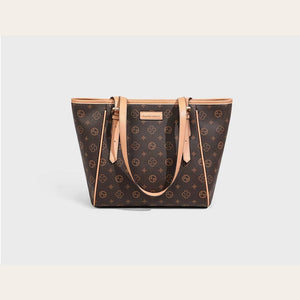VINEY Coffee Monogram Commuter Tote Bag, studio view