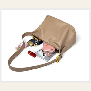 VINEY Soft Leather Slouchy Shoulder Tote Bag, roomy capacity