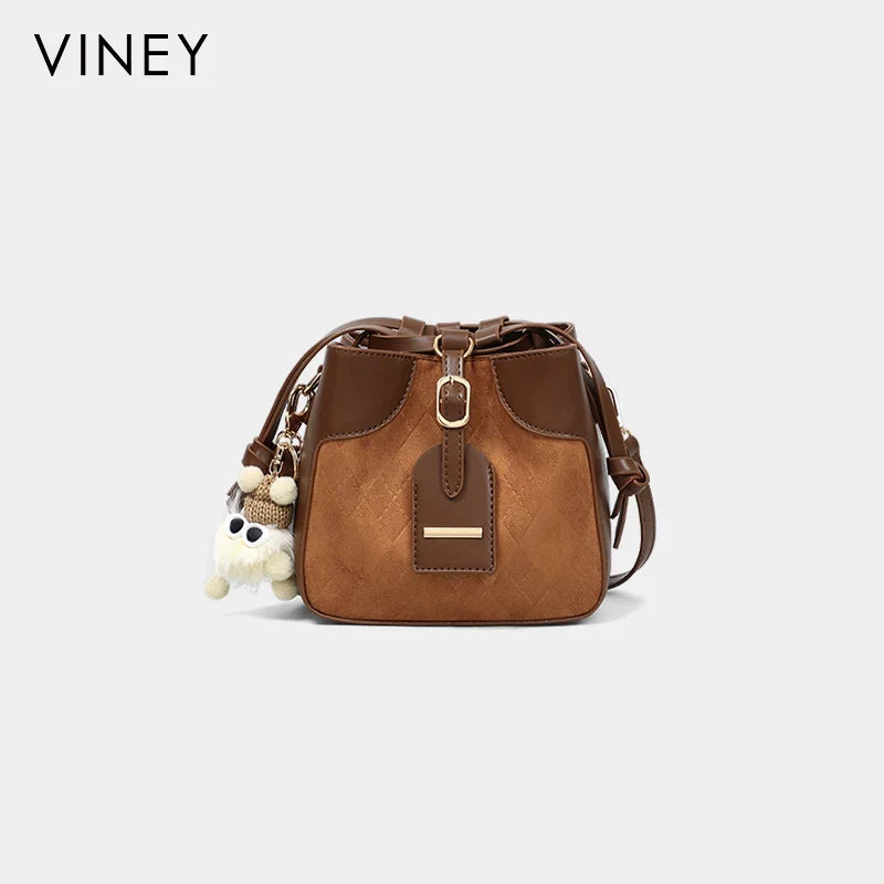 VINEY Large Capacity Convertible Bucket Bag