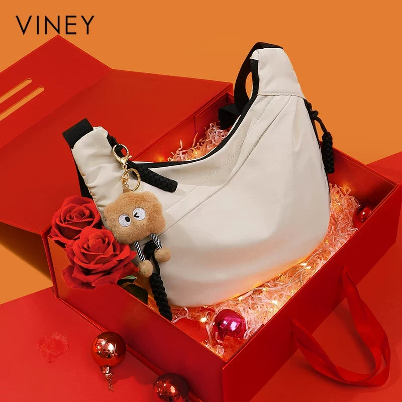 VINEY Weekend Canvas Large Capacity Convertible Hobo Bag