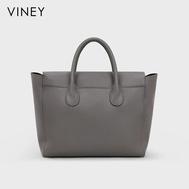 VINEY Urban Genuine Leather Large Capacity Convertible Tote Bag
