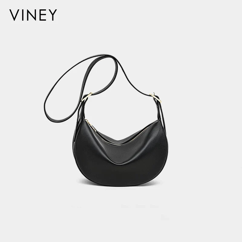VINEY Everyday Genuine Leather Convertible Hobo Bag