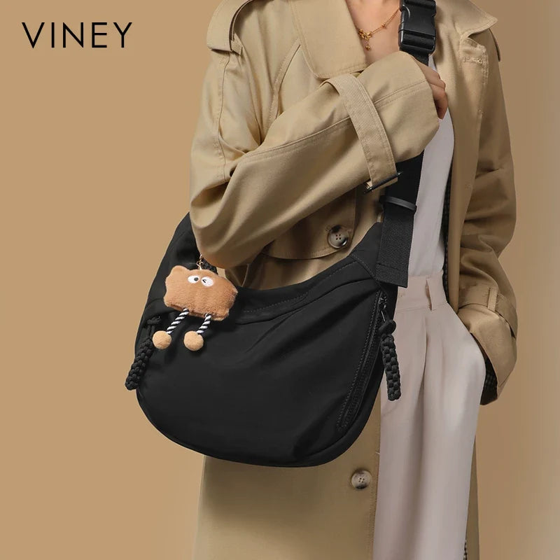 VINEY Weekend Canvas Large Capacity Convertible Hobo Bag