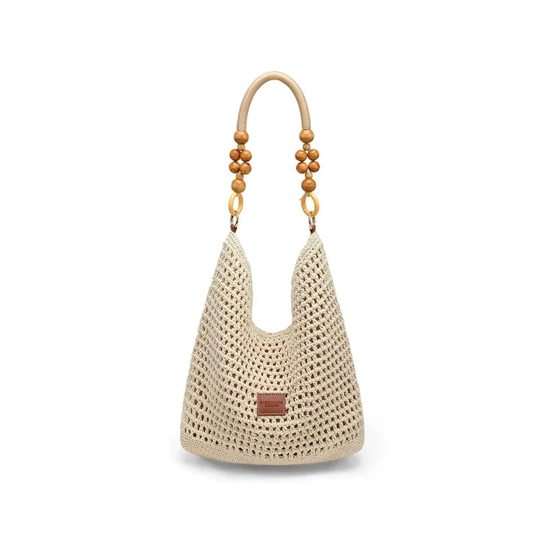 VINEY Urban Woven Straw Beach Large Capacity Convertible Tote Bag