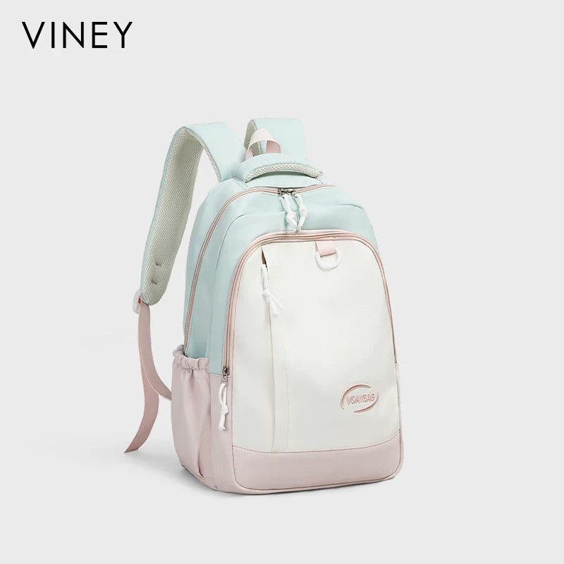 VINEY Large Capacity Lightweight Colorblock Backpack