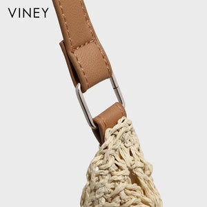 VINEY Woven Beach Large Capacity Basket Bucket Bag