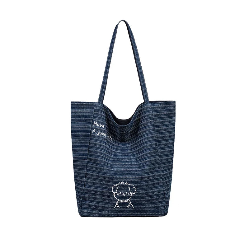 VINEY Urban Canvas Large Capacity Tote Bag